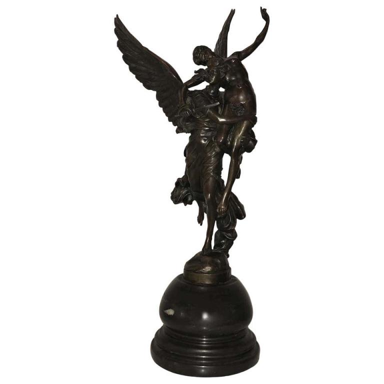 19th Cent. Bronze Figure Sculpture Sig A. J. Cleisinger (1 of 14)