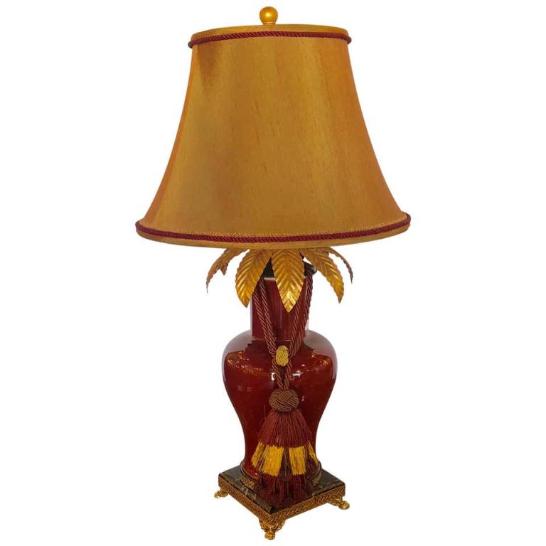 Ruby Red Celadon Single Large Table Lamp (1 of 14)