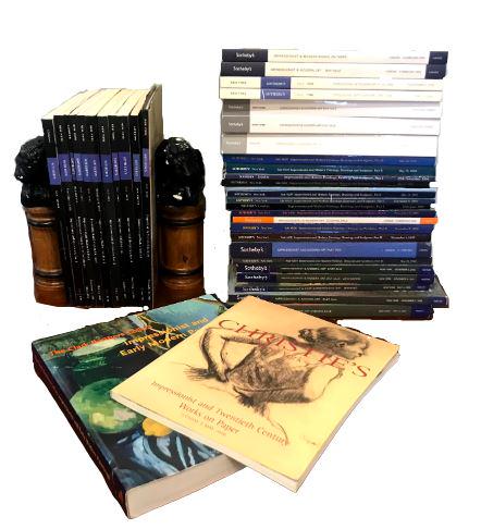 Collection of 39 Impressionist Auction Catalogues: Impressionism and early modern paintings. The Clark Brothers Collect. Christies Sothebys. A total of 39 catalogues. From a fine Greenwich CT Estate.