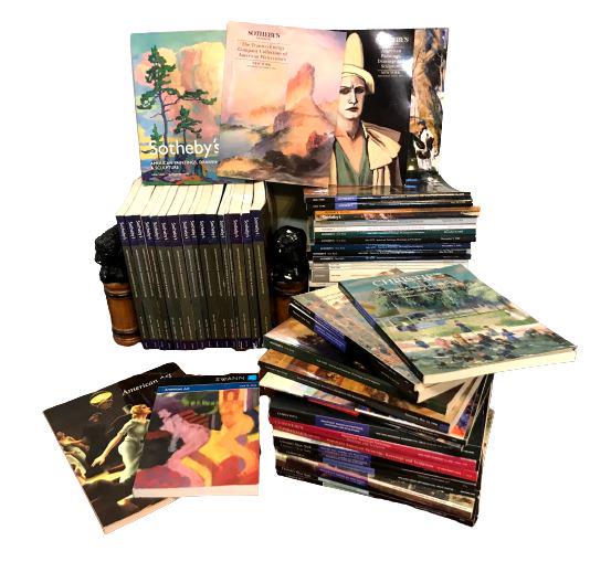 Collection of American Art Auction Catalogues: Catalogues focusing primarily on American Artwork. Christies. Sothebys. Swann. All in good condition. From a fine Greenwich CT Estate.