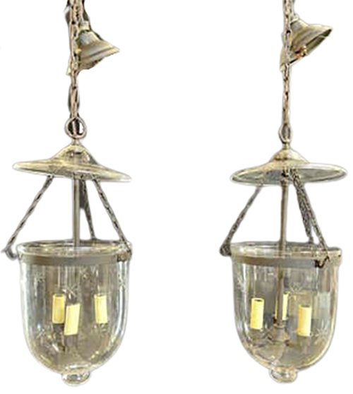 Pair of Bell Jar Lanterns (1 of 10)