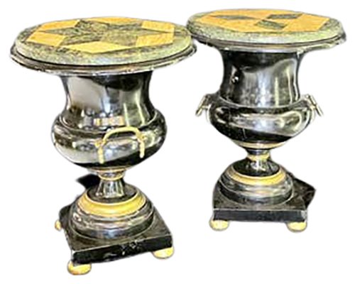 Pair of Marble Top Taboret Table (1 of 7)