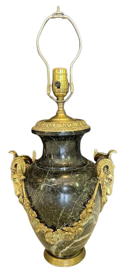 19th Century Bronze & Marble Table Lamp (1 of 11)