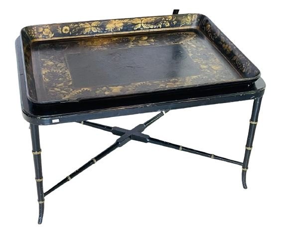 Ebonized Bamboo Form Tray Top Coffee Table (33) (1 of 7)