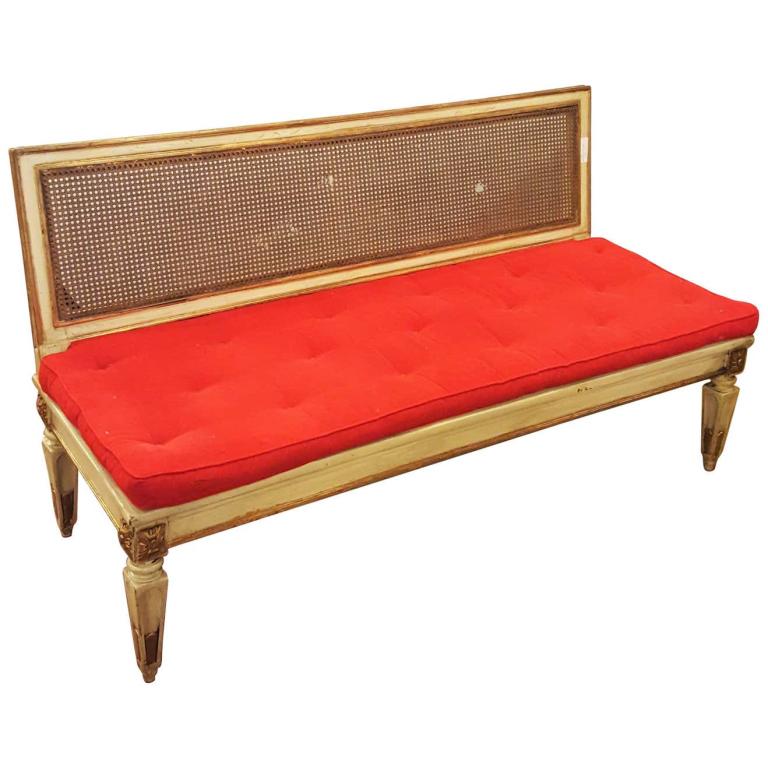 Hollywood Regency Style Paint Decorated Settee (1 of 8)