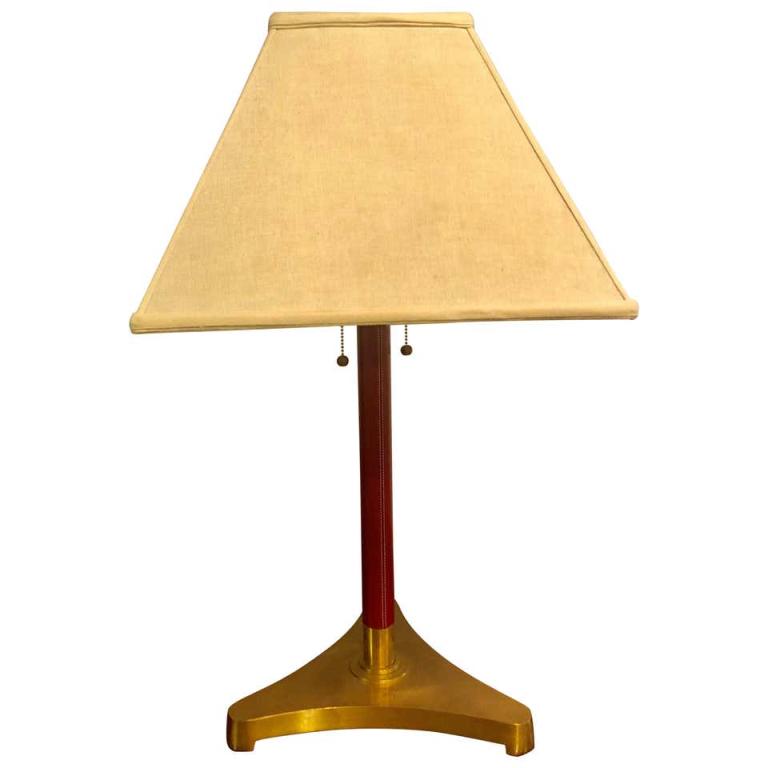 Bronze and Leather Table Lamp (1 of 12)