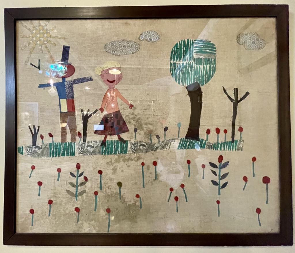 Americana Folk Art Picture - Signed Illegibly (1 of 8)
