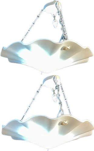 Pair of Mid Century Molded Shell Form Chandeliers (1 of 8)