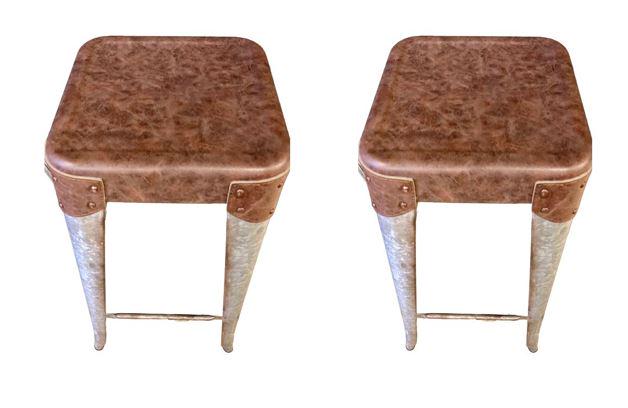 Pair of Industrial Bar Stools (1 of 7)