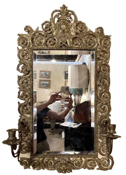 Bronze Hanging Mirror Wall Sconce (1 of 7)