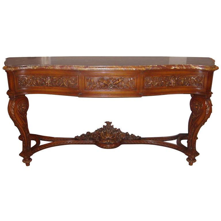 Louis XV Stylel Walnut Console or Sidebaord. (1 of 10)