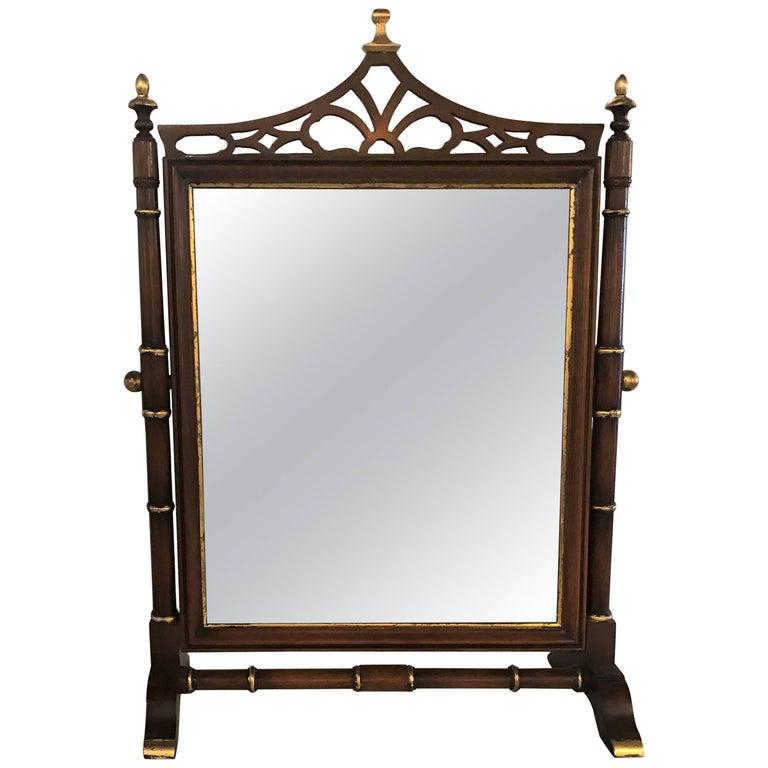 Tilting Federal Style Shaving Mirror Mahogany (1 of 10)