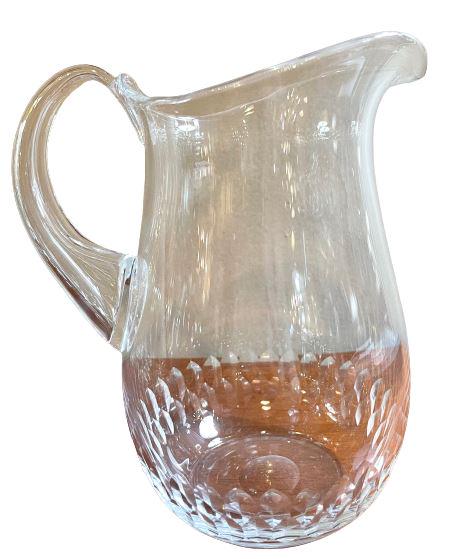 Orrefors Water Pitcher: Good condition. Measures: 7" x 4" x 8" (429--53)