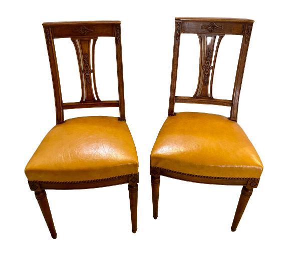 Pair of Art Deco Carved Side Chairs (1 of 11)