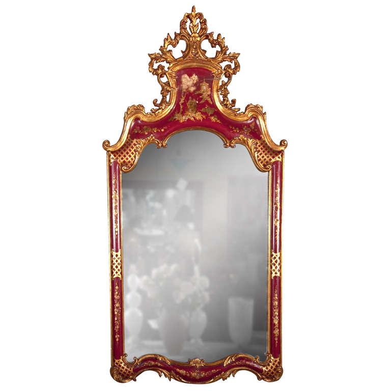 French Chinoiserie Style Mirror by Maison Jansen (1 of 7)