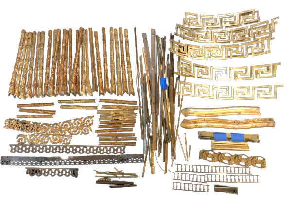 Large Antique Collection Bronze Gilt Decorated Decals (1 of 13)