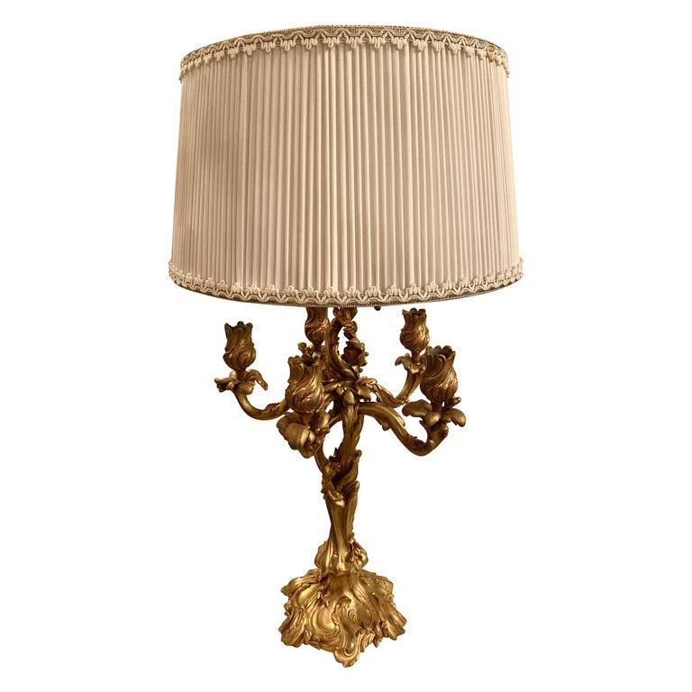 19th Cent Dore Bronze Candelabra Electrified (1 of 15)