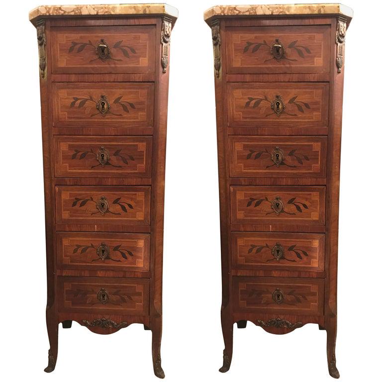 French Tall Lingerie Louis XV Style Chests (1 of 10)