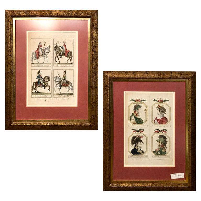 Pair of Napoleonic Engravings Tortoise Shell Frame (1 of 10)