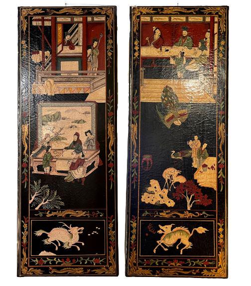 Pair Vintage Chinese Wall Panels (1 of 9)