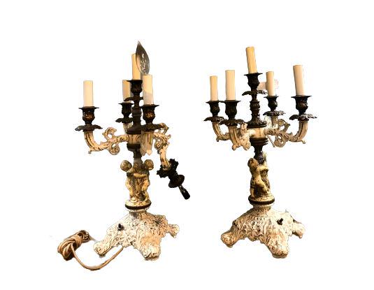 Pair of Cherub Lamps (1 of 13)