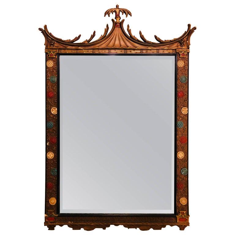 Decorative Painted and Gilt Wall Mirror (1 of 9)