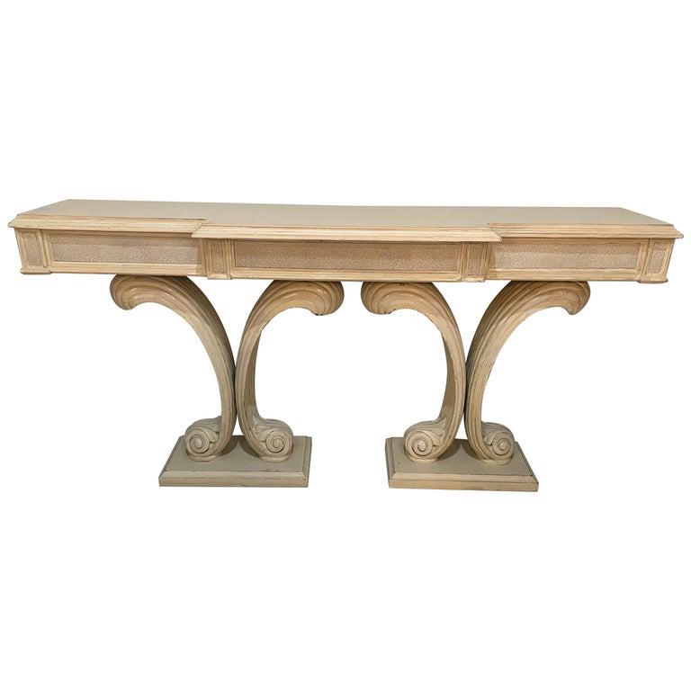 Hollywood Regency Fleur de Lis Pedestal Console (1 of 9)