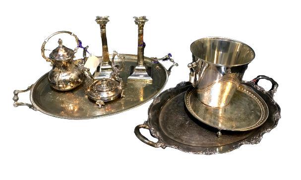 12 Piece Collection of Silver Platted Articles (1 of 11)