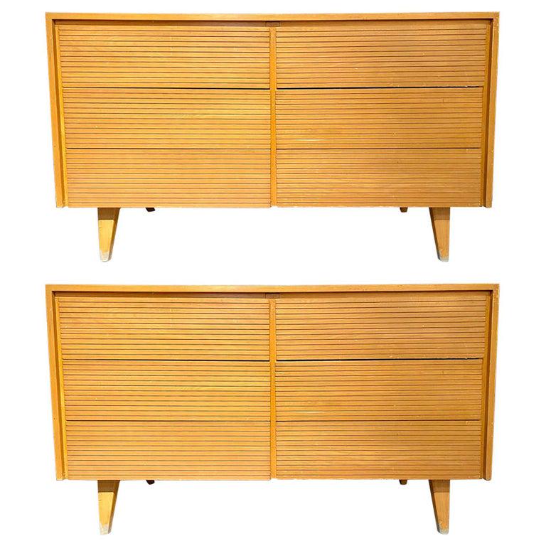Pair of Six-Drawer Mid-Century Modern Commodes (1 of 16)