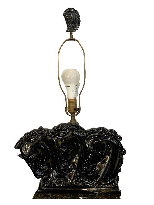 3 Horse Head Table Lamp Porcelain (1 of 6)