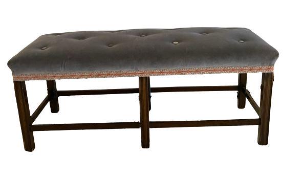 Blue Upholstered Bench (1 of 11)