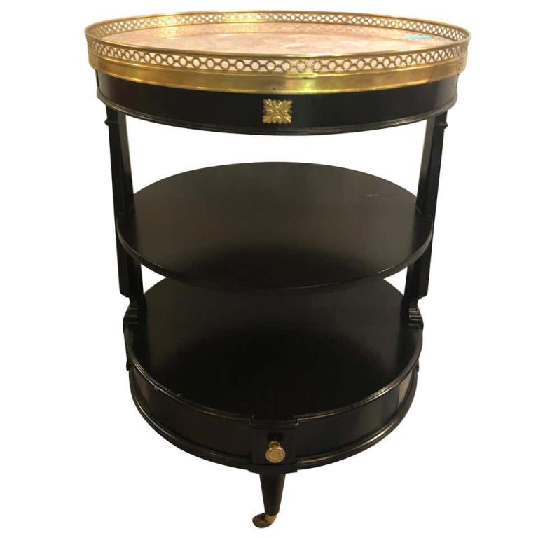 Jansen Style Ebonized Dumbwaiter or Serving Cart (1 of 15)