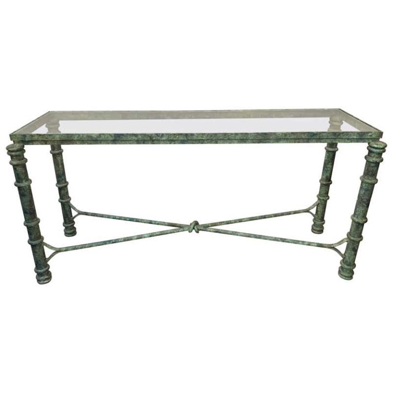 Copper Paint Decorated Console Table (1 of 11)
