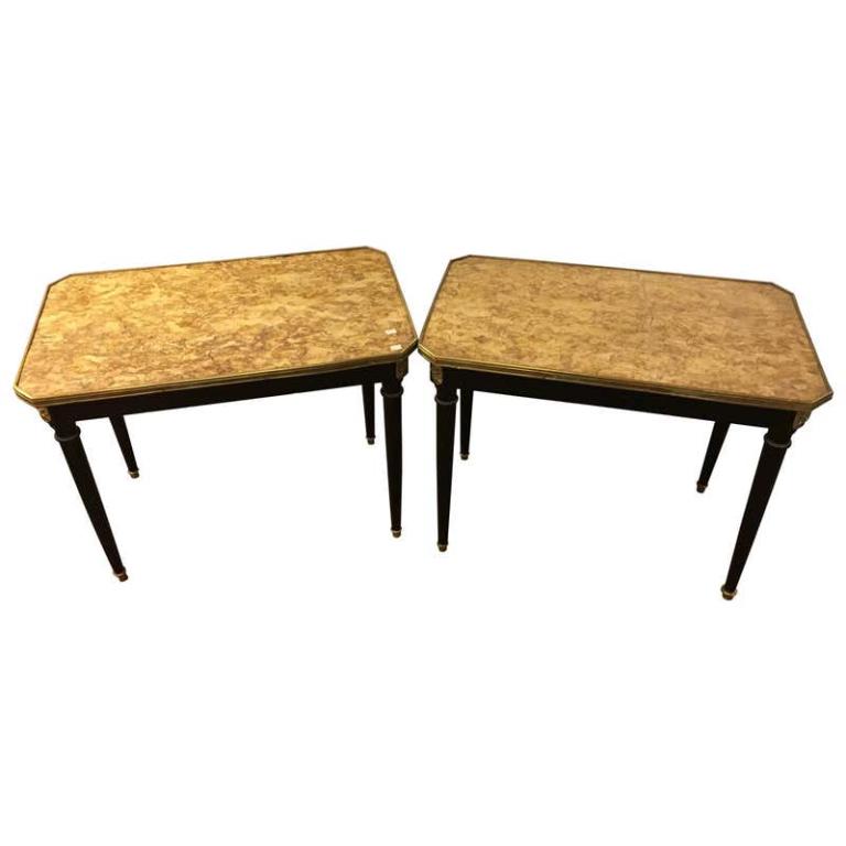 Pair of Louis XVI Style Small Lamp or End Tables (1 of 7)