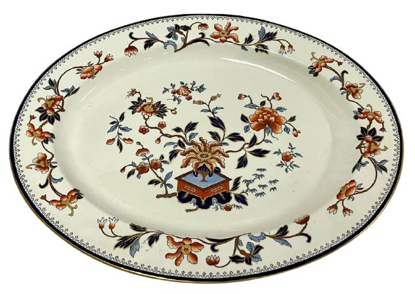 19th Century English Pottery Serving Plate (1 of 6)