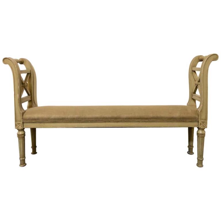 Window Seat Bench Paint Decorated Upholstery (1 of 9)