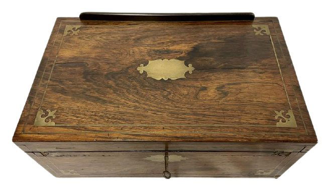 19th Century Lap Desk Rosewood Writing Box (1 of 10)