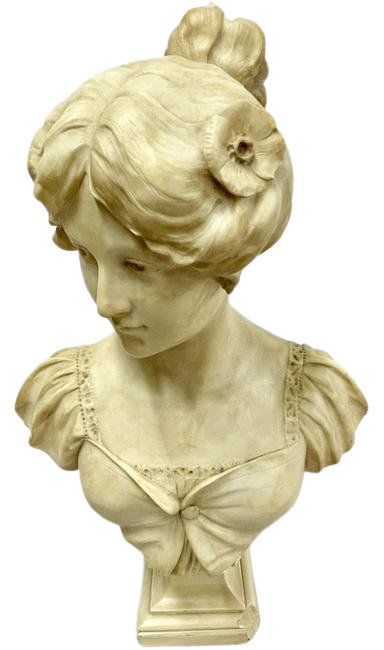 French Marble Bust Signed (1 of 10)