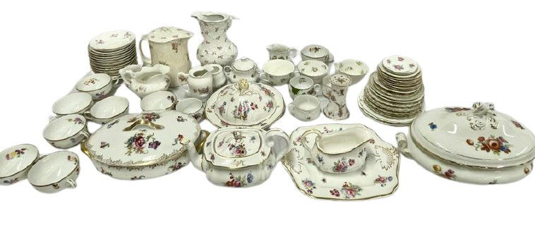 70 Pieces Dresden & Bavaria Mixed Floral Porcelain Dish (1 of 13)