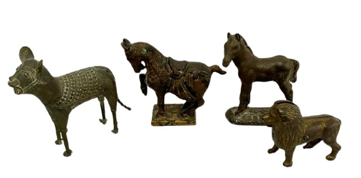 Collection of Cast Iron Horses & Lion (1 of 6)