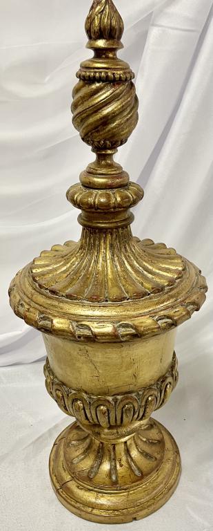Antique Large Giltwood Carved Wooden Finial (1 of 10)