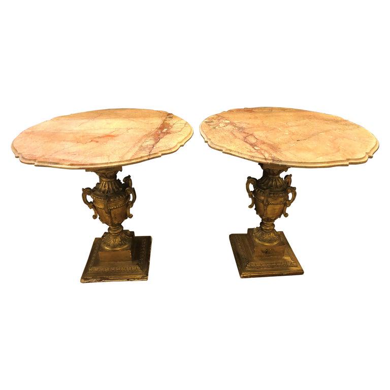 Pair of French Hollywood Regency End Tables (1 of 17)