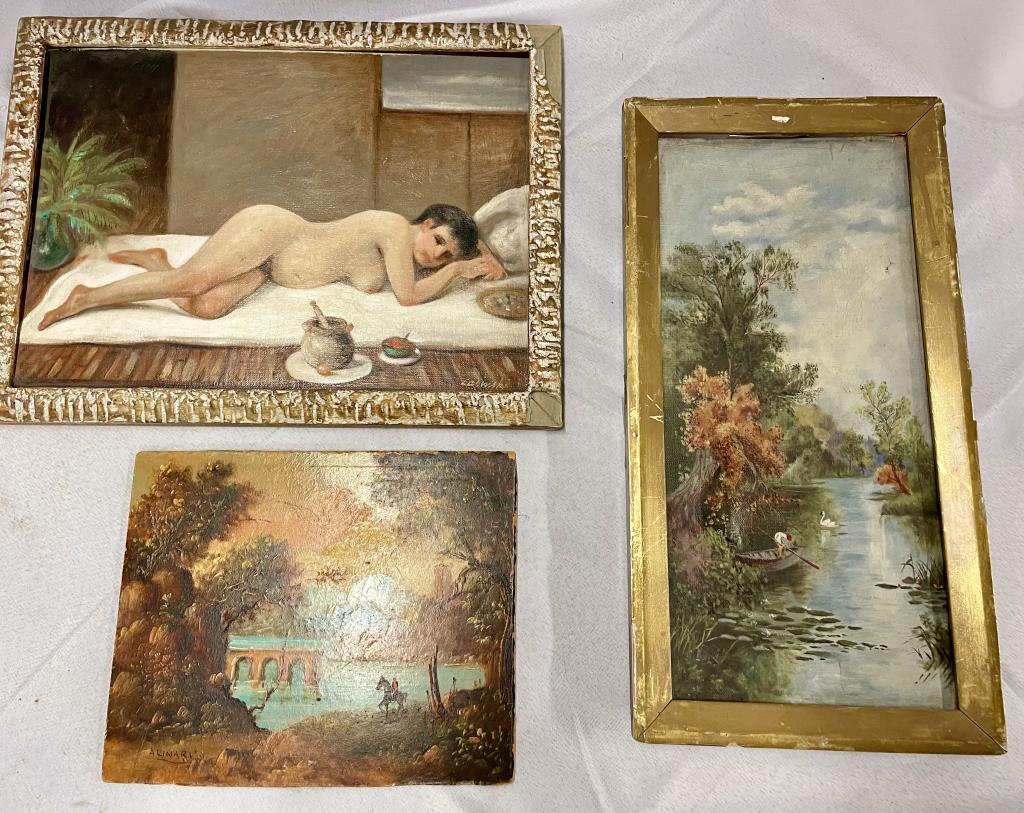 Three Vintage Oil Paintings (1 of 5)