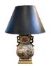 Chinese Twin Handle Lamp & Shade