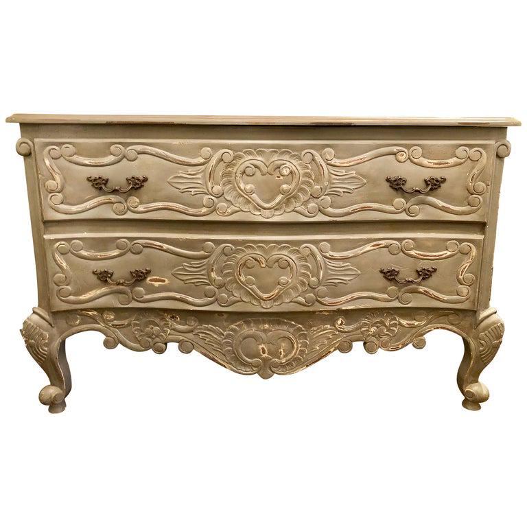 Provincial Louis XV Style Two-Drawer Commode (1 of 19)