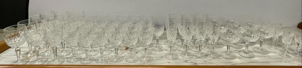 69 Pieces Mikasa Crystal Wine Glasses: Made in Germany. 7" x 3.25" dia