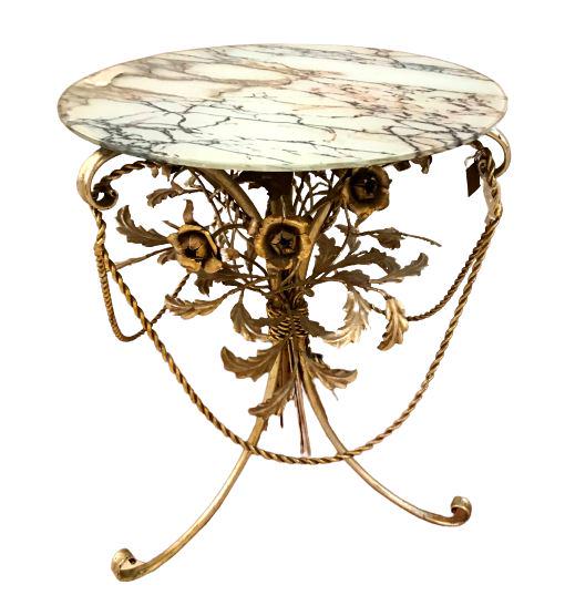 Banquet Table Base: Floral detail. Measures: 18" dia x 22" h (101-332A)