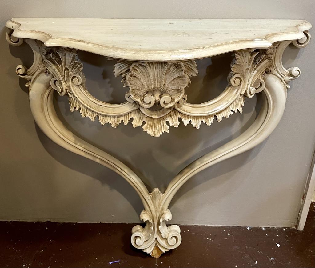 Louis XV Style Painted Wall Shelf or Console (1 of 8)