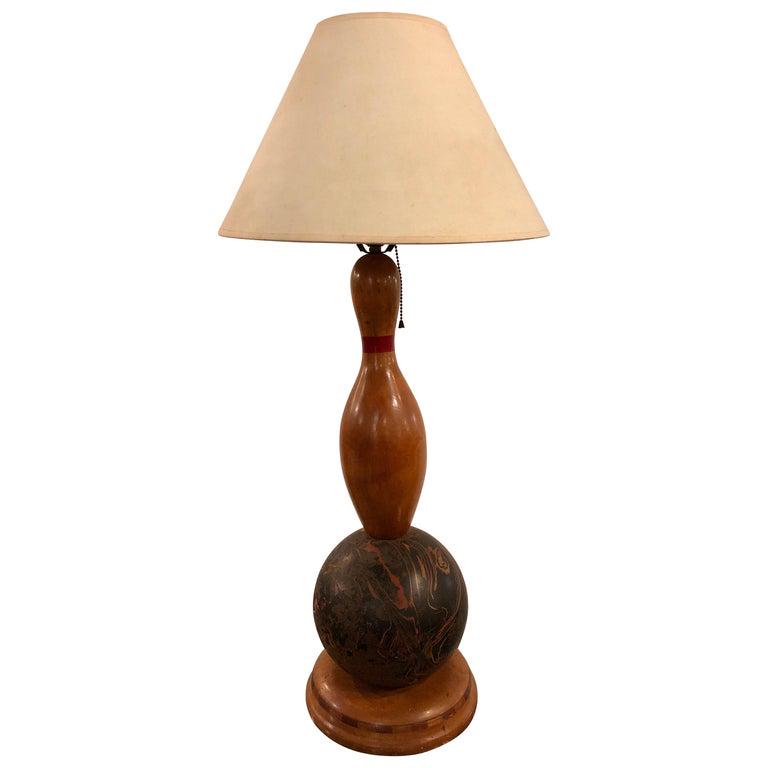 Mid-Century Modern Bowling Ball and Pin Table Lamp (1 of 8)