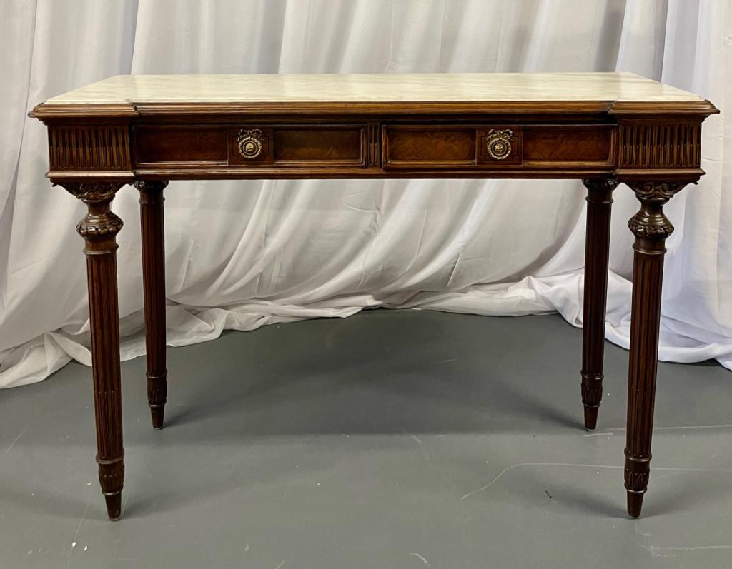 Console Marble Top Table 455-100: Louis XVI Style 35" h x 51" w x 18"d